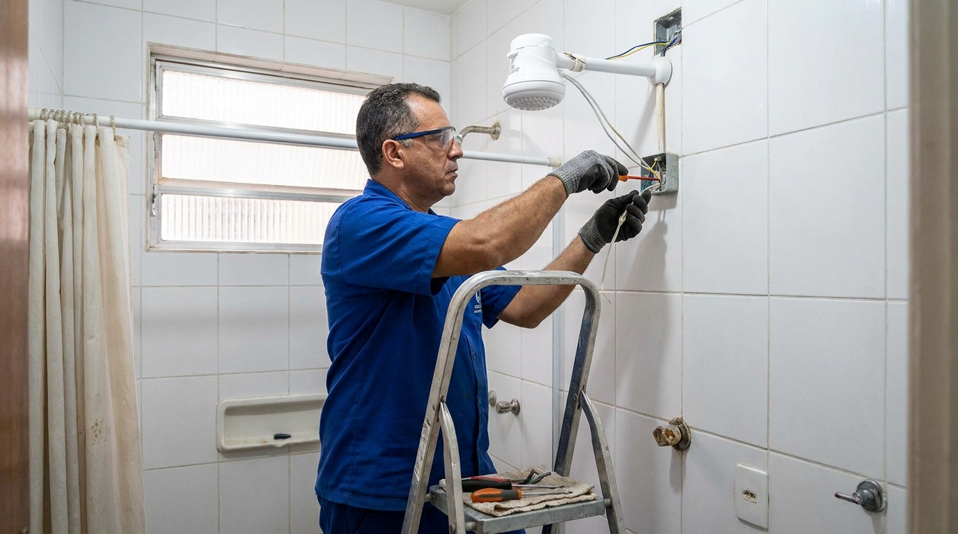 Instalação de Chuveiro Elétrico perto de mim em Maringá‑PR
